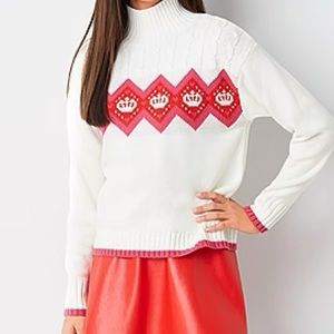 NWT Juicy Couture Women’s Mock Neck Long Sleeve Sweatshirt, Size L